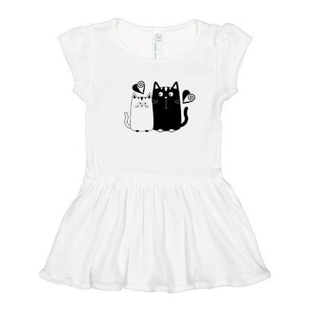 

Inktastic Valentines Day Cat Couple Girls Toddler Dress