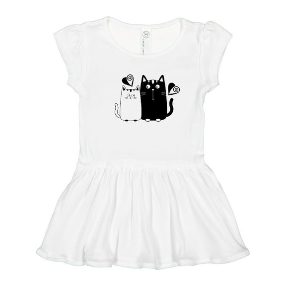 Inktastic Valentines Day Cat Couple Girls Toddler Dress