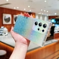 thumbnail image 6 of SaniMore for Samsung Galaxy S22 Ultra Case, Glitter Gradient Full Camera Lens Protection Luxury Plating Cute Bling Clear Shockproof Slim Phone Cover Shockproof Bumper for Women Girls, Blue, 6 of 13