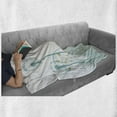 thumbnail image 6 of Spring Soft Flannel Fleece Blanket, Silhouette Dandelion Floral Foliage Seasonal Blooms Botany Eco Illustration, Cozy Plush for Indoor and Outdoor Use, 50" x 60", Khaki Almond Green, by Ambesonne, 6 of 6