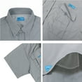 thumbnail image 3 of Tuna Men's UV UPF 50+ Sun Protection Soild Anti-Static Waterproof Breathable Fast Dry SPF Hiking Fishing Short Sleeve Shirts (Cool Grey #2 S), 3 of 4