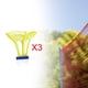 thumbnail image 3 of 3 piezas a prueba de viento bádminton pelotas de bádminton flexibles en interiores ligeros entrenamiento deportivo volantes de bádminton para ejercici Amarillo, 3 of 8