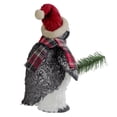 thumbnail image 5 of Northlight Plush Winter Penguin with Pine Branch Christmas Figure - 13", 5 of 5