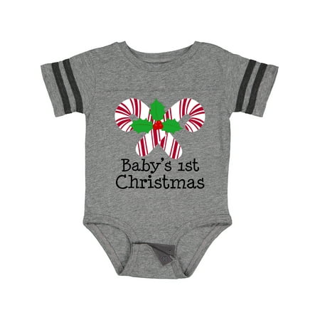 

Inktastic Baby s 1st Christmas Candy Canes Gift Baby Boy or Baby Girl Bodysuit