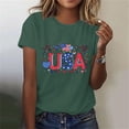 thumbnail image 7 of American Flag Shirts Women 4th of July Graphic Tees Patriotic T-Shirts USA Flag Star Stripe Tops, 7 of 7