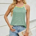 thumbnail image 5 of Women's Sleeveless Striped Tank Top Summer Fashion Color Block Shoulder Casual Comfortable Breathable Stretch Fit Tee, 5 of 8