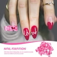 thumbnail image 2 of 20pcs Nail Art Fixation Clips Ongles Clips de Construction Rapide Clous Fixation Clips Ongles Extension Fixation Clips Rose, 2 of 5