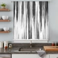 thumbnail image 4 of Black Gray White Sheer Curtains 45 Inch Length, Light Filtering Voile Curtain Panel, Vintage Rustic Abstract Ombre Aesthetic Rod Pocket Drapes Window Treatments for Living Room Bedroom 52"x45", 4 of 9