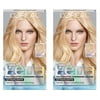 (2 pack) L'Oreal Paris Feria Multi-Faceted Shimmering Permanent Hair Color, 100 Pure Diamond (Very Light Natural Blonde)
