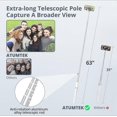 thumbnail image 2 of ATUMTEK Selfie Tripod, 161cm Portable Smartphone Tripod with Bluetooth Remote, 2 of 5