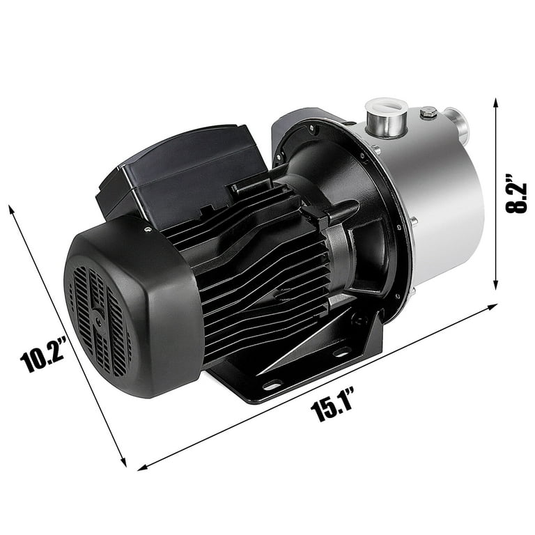 VEVOR Shallow Well Jet Pump with Pressure Switch 3/4HP Jet Water Pump 131  ft Stainless Steel Jet Pump to Supply Fresh Well Water to Residential Homes  Farms Cabins - Walmart.com