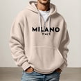 thumbnail image 1 of MHFRRA Sudadera con Capucha y Forro para Exteriores, Suave, Cómoda, Informal, de Manga Larga, Ligera, Cálida, para Invierno y Otoño Beige, 1 of 3