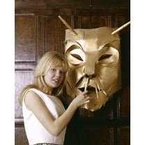 Hayley Mills Posing With Exotic Mask Statue 24X36 Classic Hollywood Poster