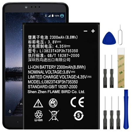 Replacement Battery Li3823T43P3h735350 For Cellular ZTE Grand S Pro N9835 Tool