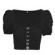 thumbnail image 1 of Blusa de manga corta con volantes y lazo en la espalda para mujer Zhivalor  BST2000123-6, 1 of 5