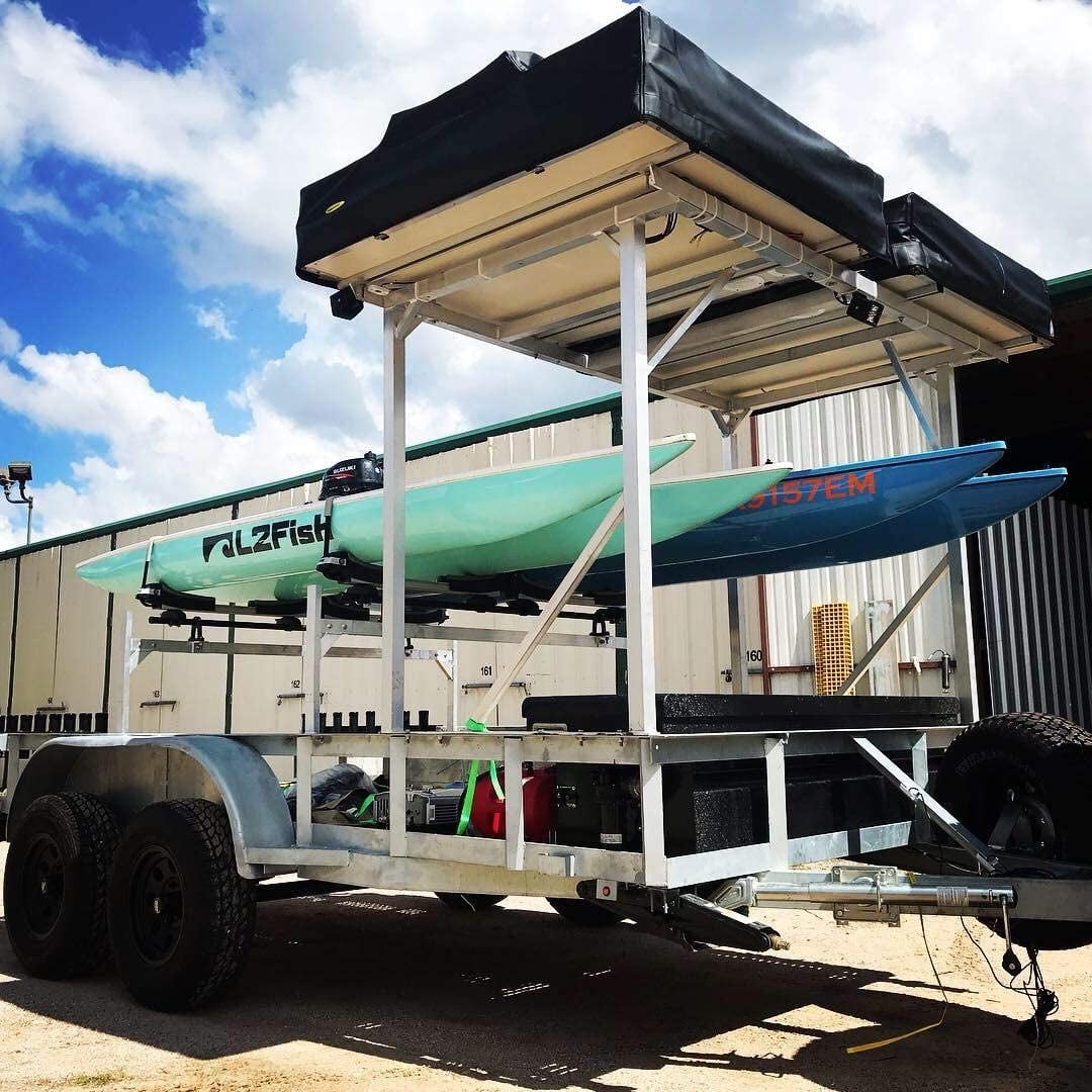 Buy ELITEWILL Adjustable Trailer Ladder Rack Aluminum Trailer Ladder