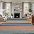 thumbnail image 2 of 8x10 Area Rugs for Living Room, Blue Pink Striped Non Slip Area Rugs for Kitchen Bedroom Entryway, Farmhouse Modern Stripes Washable Carpet Runner Rug Floor Mats for Bedroom Home Decor, 2 of 9