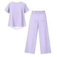 thumbnail image 5 of Clossjun Womens Sets Two Piece Capri Outfits Casual Trendy Fitted Crop Pants and Top Matching Suits Summer Cloths, 5 of 5