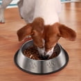thumbnail image 3 of Juego de 3 comederos para perros, comederos grandes de acero inoxidable para mascotas, comederos para gatos, comederos antideslizantes, 15 cm, 3 of 5