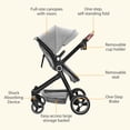 thumbnail image 5 of GAOMON 2 in1 Baby Stroller, High Landscape Infant Stroller, Reversible Bassinet Pram Stroller, Pushchair Adjustable Backrest, Foldable Aluminum Alloy Anti-Shock Stroller for Newborn (Light Gray), 5 of 5