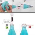 thumbnail image 3 of Piping Bag and Tips Set, Cake Piping Set for Baking with Reusable Piping Bags and Tips, Standard Converters, Silicone Rings, Decorating Supplies for D, 3 of 4
