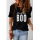 thumbnail image 1 of ABPHQTO Camiseta estampada negra con cuello redondo y estampado de letras Mama BOO para mujer, 1 of 5