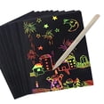 thumbnail image 2 of 10pcs Kids Stationery Sketch Scratch Paper Note Drawing kids Toys BLESIY Dibujo de scratch, 2 of 7