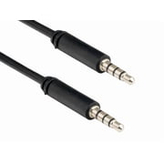 Cable Leader 12ft 3.5mm TRRS Male to Male Audio & Microphone TRRS Cable, Black