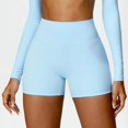 thumbnail image 1 of Pantalones cortos de Yoga, mallas deportivas para mujer, mallas, ropa de mujer, entrenamiento de cintura alta, mallas con fruncido en la parte de atrás, Fitness y gimnasio, 1 of 5