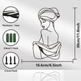 thumbnail image 3 of Metal Lady Back Line Modern Abstract Wall Decor Black Minimalist Abstract Modern Line Design Wall Sculptures Decor Female Line Home Decor Wall Sculptures for Living Room Bedroom Bathroom Black, 3 of 8