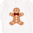 thumbnail image 3 of Inktastic Cute Gingerbread Man with Red Plaid Bowtie Toddler Sweatshirt, 3 of 4