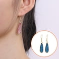 thumbnail image 4 of 1 par de pendientes colgantes en forma de gota de agua, accesorios de joyería, suministro a juego de ropa, gota de oreja de aleación clásica Ropa, zapatos y accesorios Miscelánea Azul oscuro Qarigey  AP009625-12B, 4 of 6