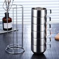 thumbnail image 4 of Juego de 6 tazas de café de acero inoxidable SZCXTOP de 200 ml, 4 of 7