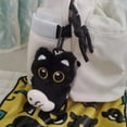thumbnail image 2 of ToyKingdee Bag Charm &Plush Keychain,Punk Black Cat Gifts for Handbags,Kawaii Keychain Accessory Bag Charm,Cat Lover Gifts, 2 of 5