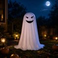 thumbnail image 7 of Halloween Decorations Spooky Ghost | Indoor Spooky Ghost LED Lights Tabletop Decor DIY Assembly Sturdy Fabric Ghost Mantel Decor Blue, 7 of 7