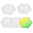 thumbnail image 2 of 9 Pcs Moules en Époxy Transparents pour Moulage avec Résine, Béton, Ciment et Argile Polymère, 4 Pcs Hexagone & 5 Pcs Rond, 2 of 6