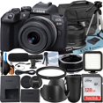 thumbnail image 1 of Canon EOS R10 Mirrorless Camera with RF-S 18-45mm Lens + Mount Adapter + SanDisk 128GB Memory Card + Case + LED Flash + ZeeTech Accessory Bundle, 1 of 10