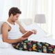 thumbnail image 5 of Fotbe Retro Video Game Pantalones de Pijama para Hombre, Pantalones de Dormir, Pantalones de Casa con Cintura Ajustable y Bolsillos-Medium, 5 of 6