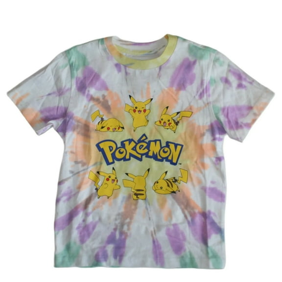 Pokemon Pikachu Tie Dye Graphic Print Little Boy's Short Sleeve T-Shirt - Size XXS (4-5)
