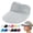 Gray, variant on Women's High Ponytail Sun Visor Hat, UPF 50+ Wide Brim Open Top Cap, Quick Dry Elastic Sportswear for Running Tennis