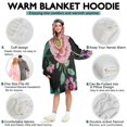 thumbnail image 5 of Wearable Oversized Blanket,Pioneer Flower Floral Print Pattern Wearable Blanket Hoodie for Adults,Cozy Hooded Blankets with Super Pockets,Super Warm Fuzzy Pullover for Women & Men, 5 of 6