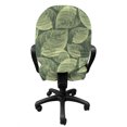 thumbnail image 3 of Abstract Office Chair Slipcover, Autumn Leaves Hand Drawn Art Style Foliage Pale Toned Design Vintage, Protective Stretch Decorative Fabric Cover, Standard Size, Reseda Green Pale Green, by Ambesonne, 3 of 5