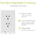 thumbnail image 2 of 6Pcs Wall Outlet Plate LED Night Light Illuminated Plug Cover With Sensor Inductive Guidelight Easy Snap On No Wire Or Battery Needed For Hallway Bathroom Stairway Garage Utility Room Decor, 2 of 5