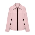 thumbnail image 6 of Women's Lightweight Long-Sleeve Water-Resistant Packable Jacket Waterproof Flared Pocket Zipper Jacket Outdoor Hiking Sport Long Sleeve Running Top, 6 of 6
