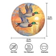 thumbnail image 4 of 15.4inch Round Placemats, DIY Printing Design, Suitable for Kitchen, Table Party Decoration Mallard Ducks in Flight, 4 of 7