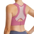 thumbnail image 4 of iHPH7 Sports Bra for Women Racerback Push Up Padded Workout Crop Tops Medium Support Yoga Bralette Athletic Fitness Gym Running Seamless Exercise Bra Activewear Hot Pink S, 4 of 6