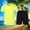 Yellow, variant on Aueoeo Men's Fashion 2 Piece Outfits Short Sleeve Crew Neck Summer T Shirt and Drawstring Casual Track Shorts Sportswear Sets