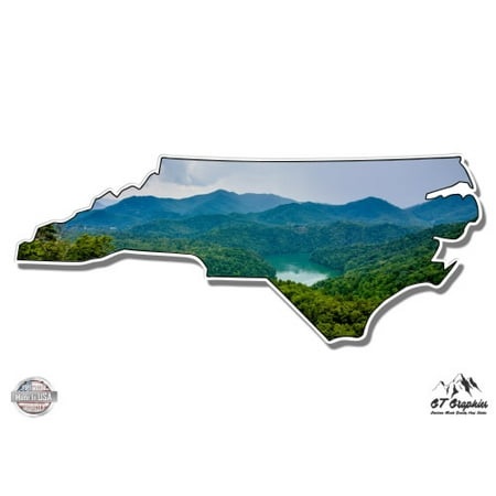 North Carolina Fontana Lake Great Smoky Mountains - 3" Vinyl Sticker - For Car Laptop I-Pad Phone Helmet Hard Hat - Waterproof Decal