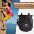 thumbnail image 5 of Yucurem Chalk Bag Adjustable Belt Storage Bag Tear Resistance for Fitness Mountaineering Essential (Black), 5 of 9
