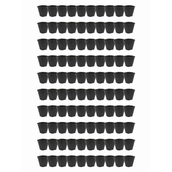 SPRING 100Pcs/Set Black Plastic Nursery Pot Plant Seed-Ling Pouch Holder Raising Bag Nutrition Pots Garden Supplies 3 Sizes